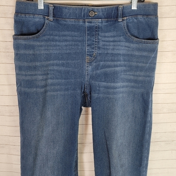 BETABRAND PULL ON Boot-Cut 4-Pocket Yoga Denim Pants, sz Large - Picture 4 of 16